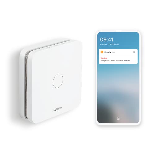 Netatmo - Intelligenter Kohlenmonoxid-Alarm, WLAN, 10 Jahre Batterie, 85 dB Alarm, Selbsttest-Funktion, kein Hub erforderlich, EN 50291 Zertifiziert, NCO-UK