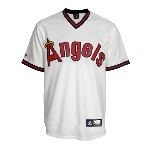 MLB Reggie Jackson # 44 Cooperstown Angels Replik Jersey, Herren, weiß