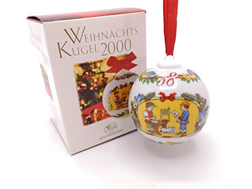 Porzellankugel Weihnachtskugel 2000 - Hutschenreuther - in OVP **Achtung, die Verpackung ist beschädigt!