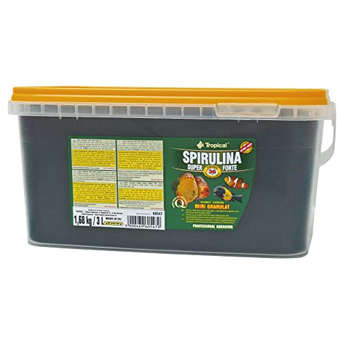Tropical Super Spirulina Forte Mini-Granulatfutter mit 36% Spirulina (Platensis) Anteil, 1er Pack (1 x 3 l)