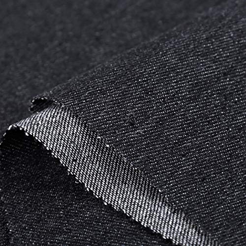 ZXC Jeansstoff Meterware 100% Baumwolle 150 cm Breit 1m Meterware Der Zum Nähen Von Kleidung,Beliebten Jeans,Vorhängen Und Wohnaccessoires Verwendet Wird(Color:schwarz)