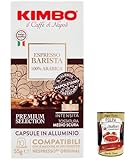 6x Kimbo Espresso Barista 100% Arabica, Aluminiumkapseln kompatibel mit Nespresso Original -Maschinen, Intensität 9/13, 55g + Italian Gourmet polpa 400g