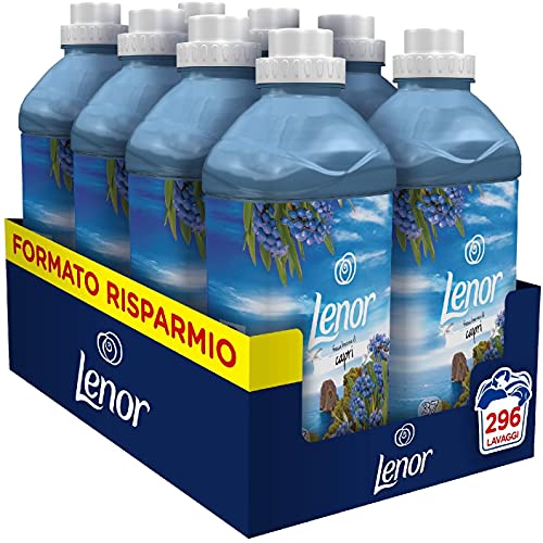 Lenor Capri Fabric Softener 37 Washes 925 ml (8er pack) for Long-Lasting Freshness and Softness 8 x 925ml