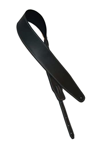 Shaman MC2 Ledergurt für E-Gitarre und E-Bass (verstellbar von 128 cm bis 149 cm, Breite: 7,5 cm, heimisches Leder) schwarz