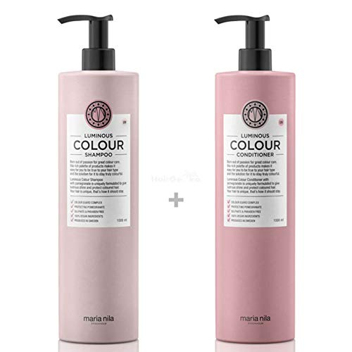 Maria Nila Luminous Colour XXL Set - Shampoo 1000 ml + Conditioner 1000 ml
