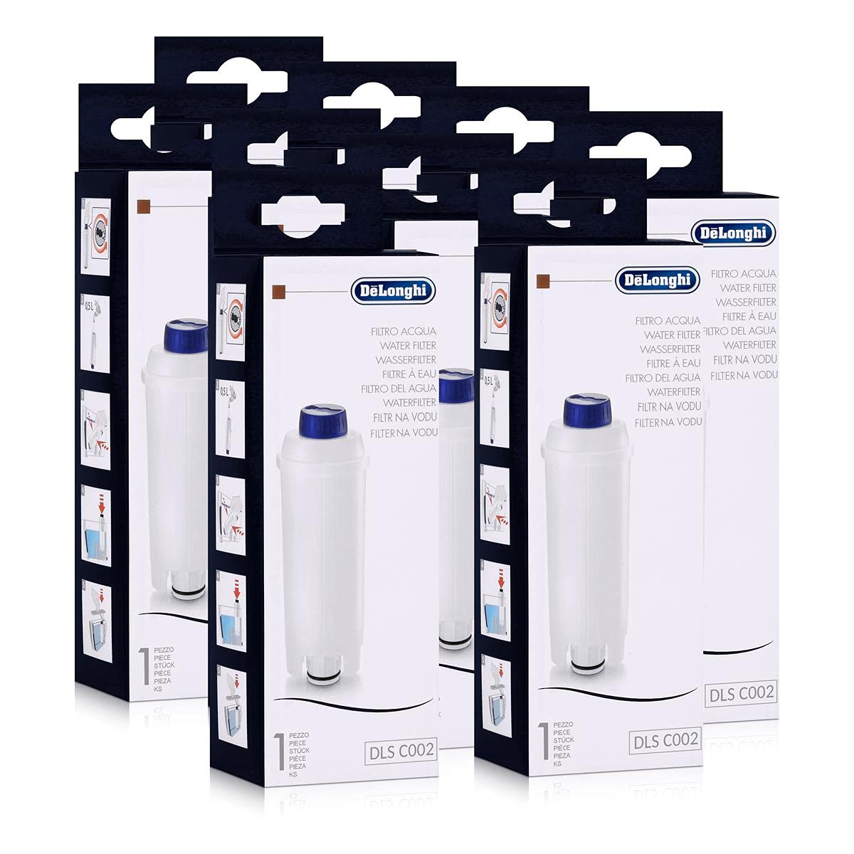 9x DeLonghi SER 3017 Wasserfilter für Kaffeevollautomaten der ECAM