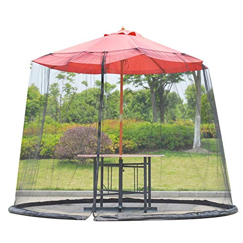 Neckip Moskitonetz Sonnenschirm Faltbares - Moskitonetz Ampelschirm mit Reißverschluss - Sonnenschirmnetz für Gartenschirm - Moskitonetz für Pavillon - Insektenschutz für Reisen