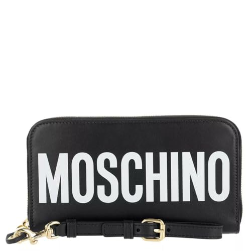 Moschino Portemonnaie mit Zip-Around-Reißverschlu, schwarz(black), Gr. One Size