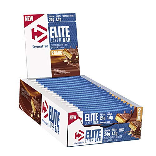 Dymatize Elite Layer Bar Peanut Butter & Caramel 18x(2x30g) - High Protein Low Sugar Bar