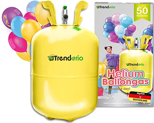 Helium Gasflasche für 50 Ballons | Heliumflasche 400L Gasfüllung Folienballons Luftballons | Party Hochzeit (1 x Ballongas 50)