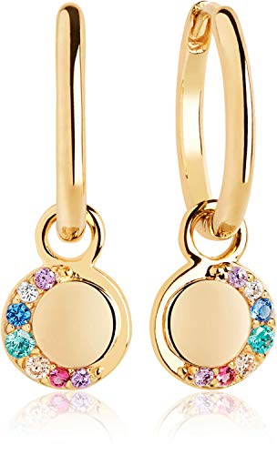 Sif Jakobs Jewellery Damen-Creolen 925er Silber Zirkonia One Size Gelbgold/Mehrfarbig 32014574