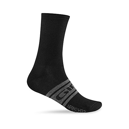 Giro Herren Fahrradsocken Merino Wool Seasonal Socken, Black/Charcoal Clean, M