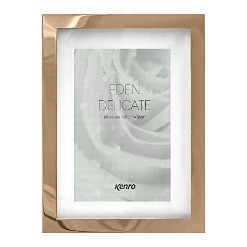 Kenro Eden SM2025RG Bilderrahmen, Metall, mit elfenbeinfarbenem Passepartout, 20 x 25 cm