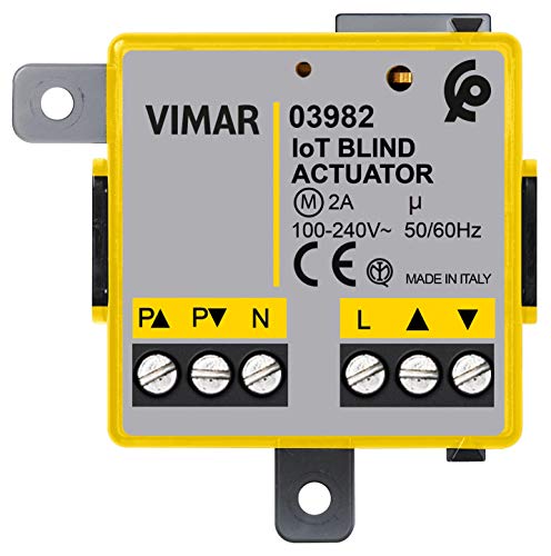 Vimar 03982 Rolladenmodul IoT, für Lamellenausrichtung, Fernbedienung, Dual-Technologie Bluetooth und Zigbee