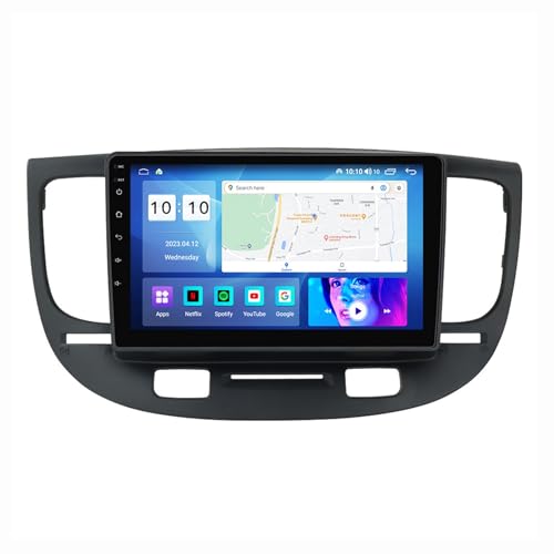 Android 12 Autoradio Mit Navi 2 Din 9 Zoll Touchscreen Autoradio Für KIA RIO2 2005-2011 Mit Carplay Android Auto,mit RDS Bluetooth FM AM Lenkradsteuerung Rückfahrkamera ( Color : A , Size : M2 2+32G )