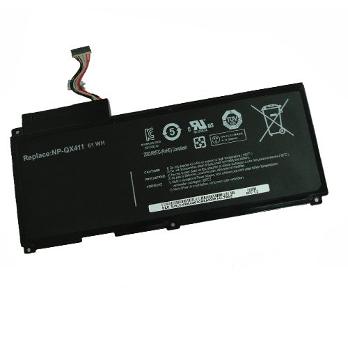 amsahr QX411-02 Ersatz Batterie für Samsung QX411, AA-PN3NC6F schwarz