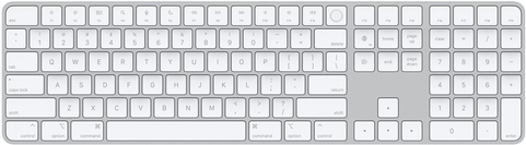 Apple Magic Keyboard with Touch ID and Numeric Keypad - Tastatur - Bluetooth - QWERTY - USA - Silber - für iMac (Anfang 2021), Mac mini (Ende 2020), MacBook Air (Ende 2020), MacBook Pro (Ende 2020) (MK2C3LB/A) - Sonderposten
