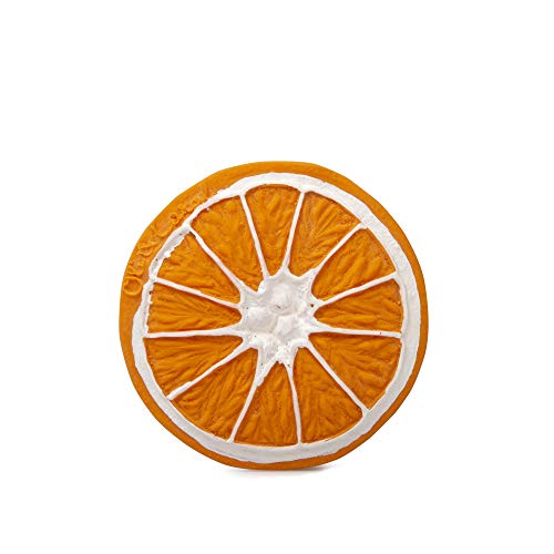 Oli & Carol Kauring Orange Apfelsinee, Beissring aus 100% Natur-Kautschuk