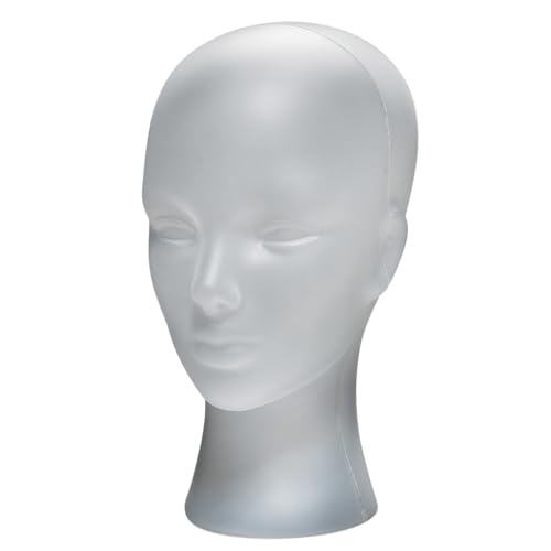 Schaufensterkopf Präsentationskopf Dekokopf Hutständer 30 cm hoch weiß gefrostet