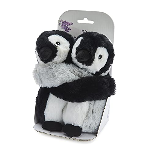 Warmies® 22,9 cm Warm Hugs voll beheizbares Plüschtier mit französischem Lavendel – Pinguine, grau und schwarz