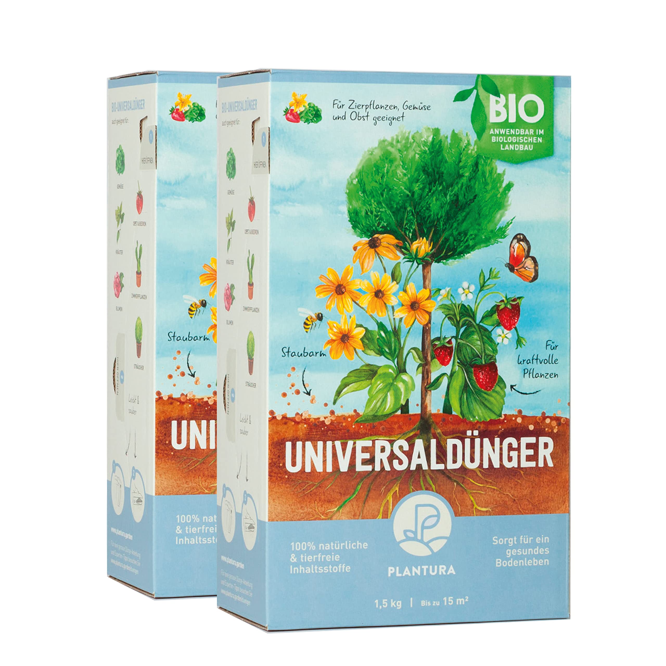Plantura Bio-Universaldünger mit Langzeitwirkung, für alle Pflanzen, tierfrei & Bio, 3 kg