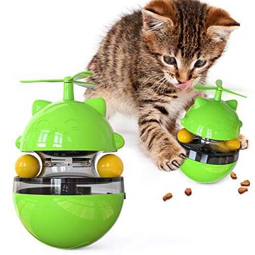 NW Whirlwind Fortune Katzenspielzeug Leckage Spielzeug Katzenspielzeug Training Beweglichkeit Verbesserung der IQ Lebensmitteldosierung Funktion Halten Sie sich in Gute Gesundheit Linderung Angst Haustier Produkt Haustier Spielzeug (Grün)