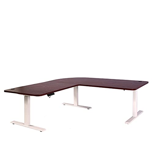 Mendler Tischplatte HWC-D40 für Eck-Schreibtisch, Schreibtischplatte, 90° - Kirsch
