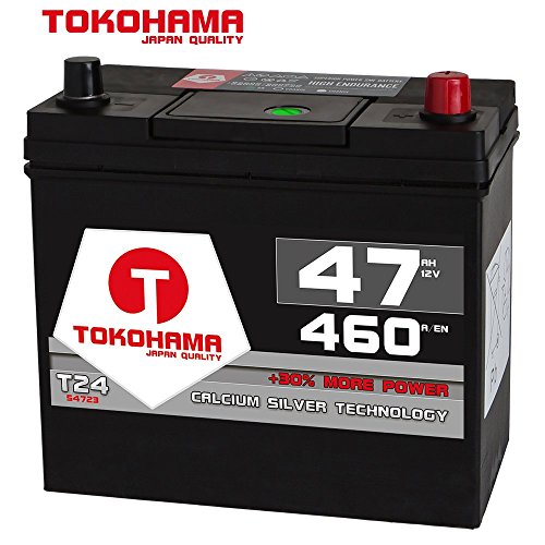 Tokohama Asia Japan Autobatterie 12V 47AH 460A/EN + Plus Pol RECHTS 54523 45Ah