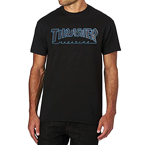 Thrasher T-Shirt Outlined (Black Black) (M)