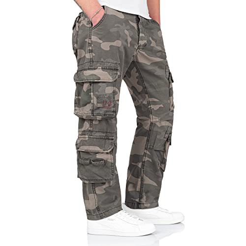 Surplus Airborne Vintage Slimmy Trousers, blackcamo, L