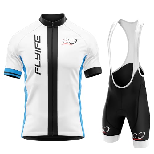 Herren Fahrradtrikot, kurzärmliges Set mit 9D-Gel-gepolsterten Shorts, Sport Professionelle benutzerdefinierte Profi-Team Radsport-Kits (TYP-7,XS)