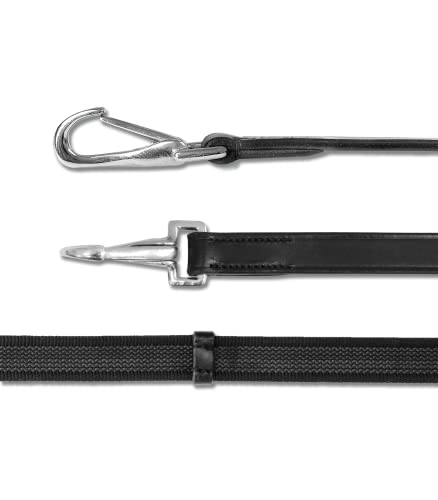 Waldhausen Anti-Slip-Zügel, schwarz, 19 mm mit Karabiner, WB, schwarz, Warmblut