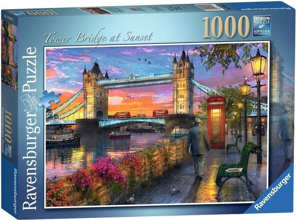 RAVENSBURGER 135743 15033 Tower Bridge of London bei Sonnenuntergang, 1000-teiliges Puzzle für Erwachsene und Kinder ab 12 Jahren