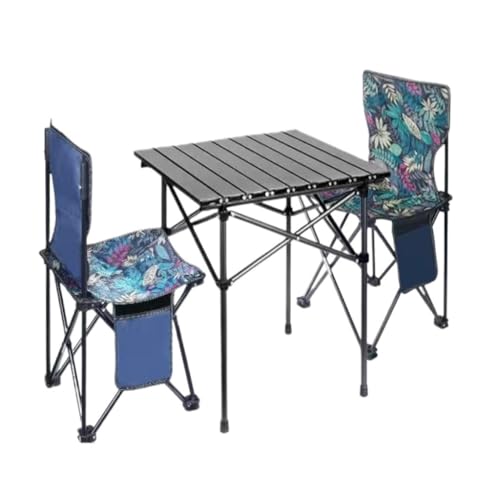 BVVINCT Camping Tisch Outdoor-Klapptisch Und Stuhl-Set, Picknicktisch Und Stuhl, Tragbares Camping-Picknicktisch Und Stuhl-Set Campingtisch (Color : A, Size : D)