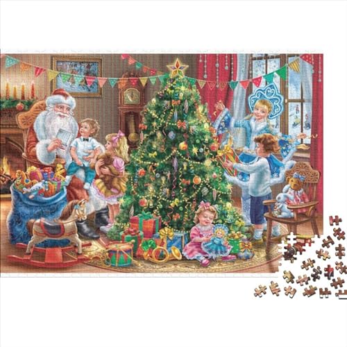 Father Christmas 500 Teile Puzzle Für Erwachsene - 500 Teile Puzzle Festive Atmosphere Für Teenager Geschenk Entspannung Puzzle Spiel Denksportaufgabe 500pcs (52x38cm)