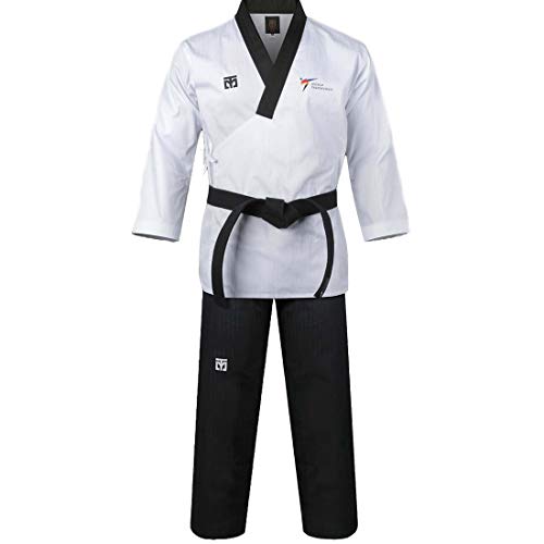 MOOTO Korea Taekwondo Poomsae Uniform WT Logo Taebek Dan MMA Kampfsport Karate Judo Kickboxen (170 - 179 cm)