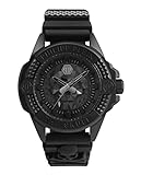 Philipp Plein Herren Analog Quarz Uhr mit Silikon Armband PWAAA0721
