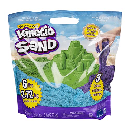 Kinetic Sand 2,7 kg - original magischer kinestischer Sand aus Schweden in 3 Farben für Indoor-Sandspiel, für Kinder ab 3 Jahren