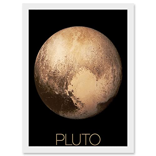 NASA Our Solar System Pluto New Horizons Image Artwork Framed A3 Wall Art Print