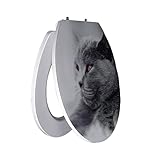 Primaster WC-Sitz mit Absenkautomatik Katze 3D weiß WC-Sitz