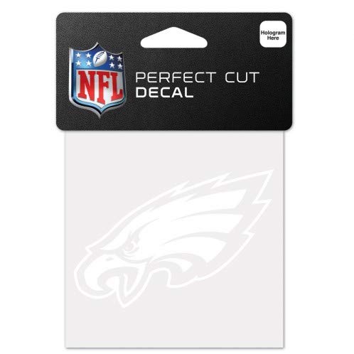 WinCraft NFL Philadelphia Eagles 4x4 Perfect Cut White Decal, One Size, Teamfarbe
