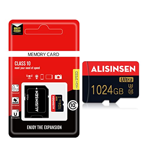 Speicherkarte 1 TB Micro-SD-Karte 1 TB mit Adapter TF-Karte Mini SD High Speed 1 TB 10 Stufen für Smartphones, Kameras, Fahrtenschreiber, Tablets und Drohnen
