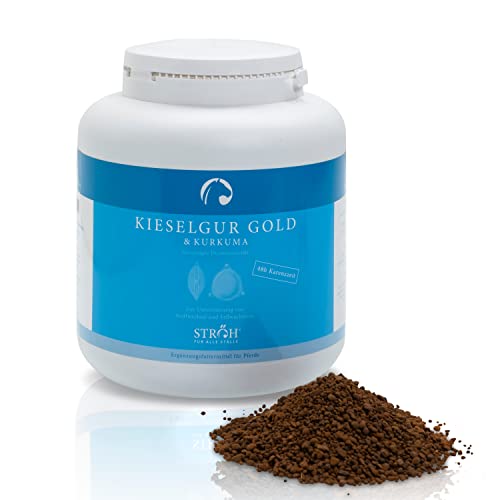 STRÖH Kieselgur Gold & Algen Pferd (1,7kg) • Zur Unterstützung von Stoffwechsel & Fellwachstum • Mineralfutter für Pferde