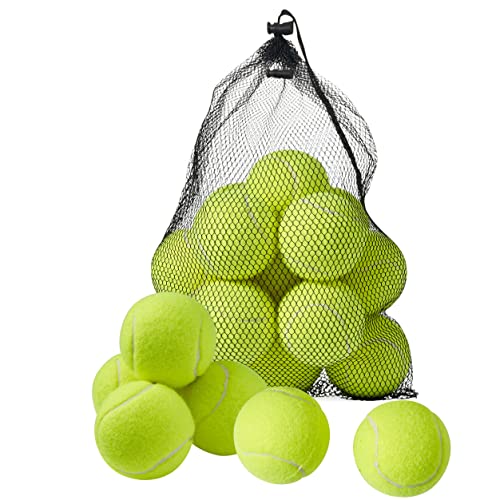 Bramble - 15 Tennisbälle mit Tragetasche - Ideal für Sport, Training, Spiele, Hunde & Haustiere - Robust & Praktisch