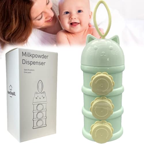 Milchpulverspender Grün- Milchpulver-Dosierboxen Babynahrung - BPA-freie Milchpulver-Aufbewahrungsboxen