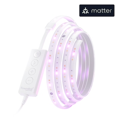 Nanoleaf Matter Essentials Lightstrip Starter Kit, 2M Smart RGBW LED Strip - Matter über Thread, Bluetooth 16 Mio. Farben LED Streifen, Bildschirm Sync, Funktioniert mit Google Apple, Deko und Gaming