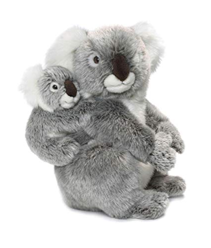 WWF WWF16898 Plüsch Koala Mutter mit Baby, realistisch gestaltetes Plüschtier, ca. 28 cm groß und wunderbar weich