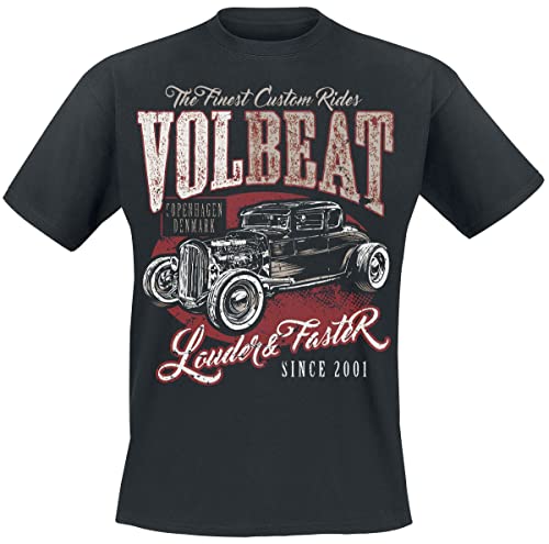 Volbeat Louder and Faster Männer T-Shirt schwarz L 100% Baumwolle Band-Merch, Bands, Nachhaltigkeit