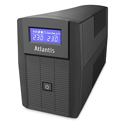 Atlantis A03-HP1003 Kontinuitätsgruppe Sinuswelle Pure 800VA 480W Line Interactive, LCD-Display, USB-HID-Anschluss, 2 Shuko Ausgänge + alim Kabel, 1 Akku 12V-9Ah, RJ45 Schutz, kostenlose Software