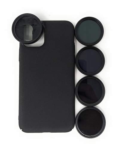 System-S ND Filter 37 mm Set Neutraldichtefilter Graufilter mit Hülle für iPhone 11